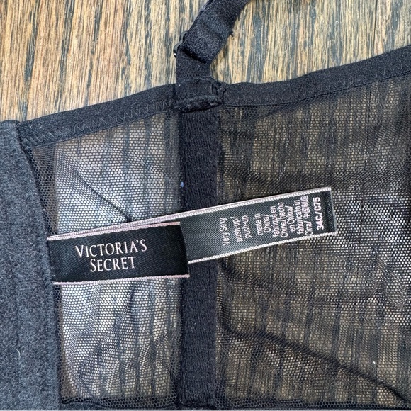 Victoria’s Secret Very Sexy high neck strap mesh sleeve longline push up bra 34C - Picture 7 of 7